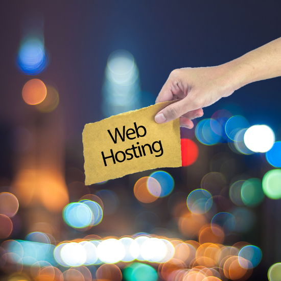 A sign saying: "Web Hosting"